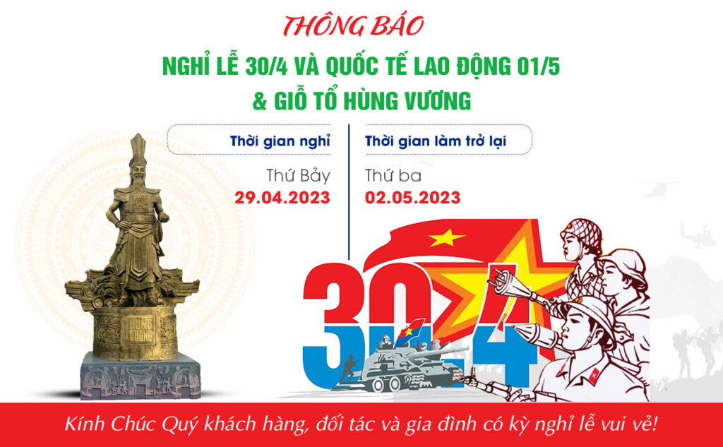 Nghỉ lễ 30/4, Quốc tế lao động 1/5 và Giỗ tổ Hùng Vương